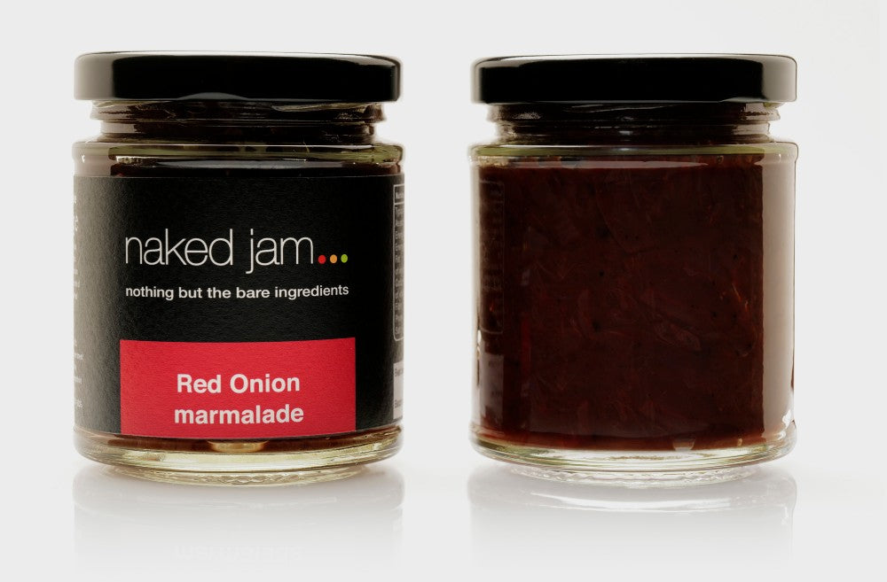 Caramelised red onion marmalade - spices, herbs, balsamic & cider vinegars matured for three months